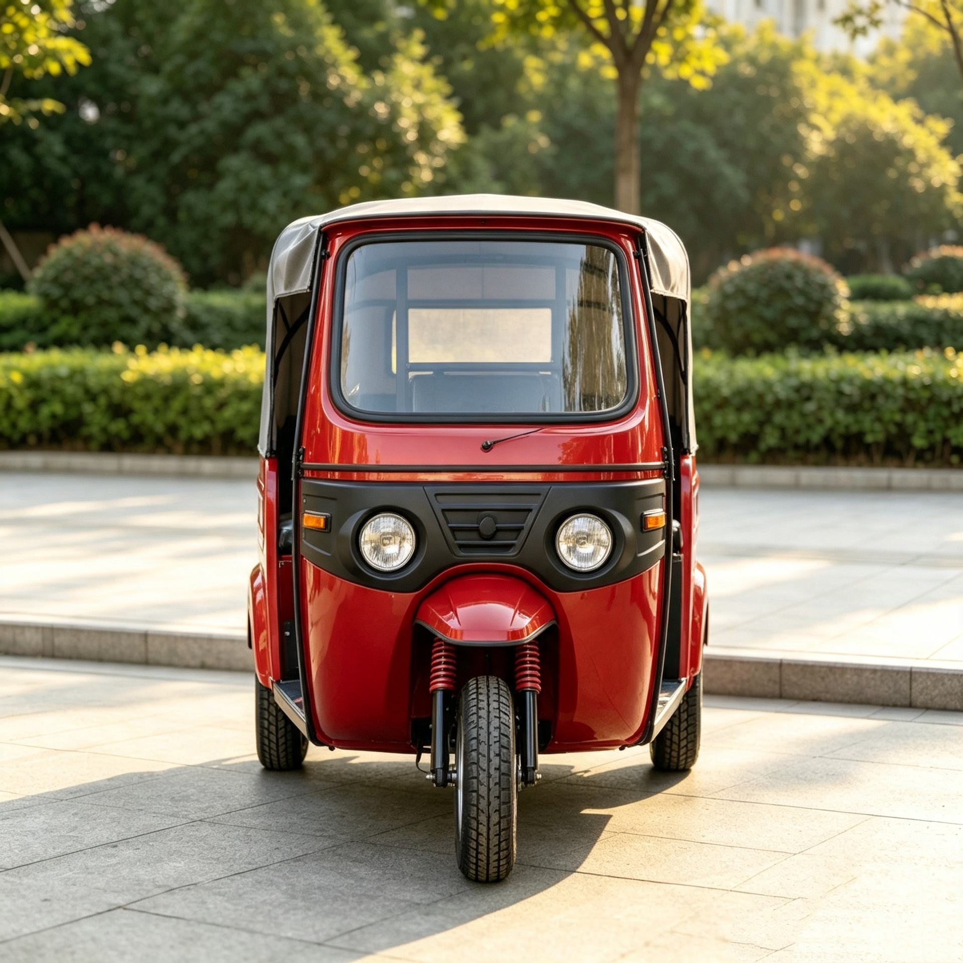 Fuel-powered passenger tricycle for export to Africa, durable and spacious, popular fuel-efficient vehicle for cross-border trade