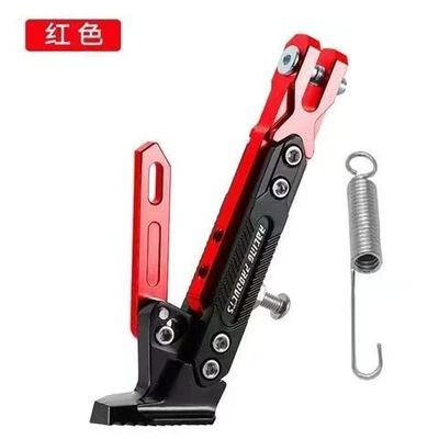 Motorcycle frame Side Stand for Electric Scooter - adjustable-temple-red