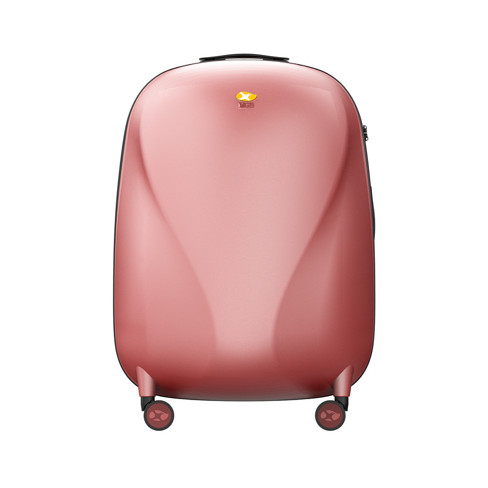Vali kéo du lịch nữ 20 inch da PU dày dặn chịu lực — Màu nâu