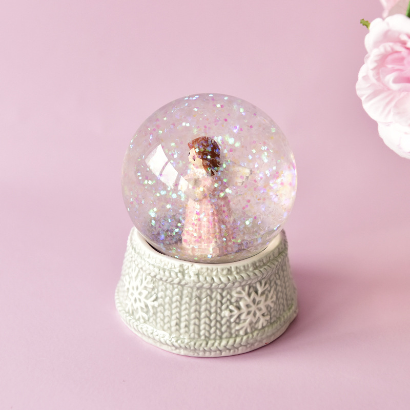 Americano creativo Ángel Casa de cerámica bola cristal artesanía decoración rosa chica regalo habitación