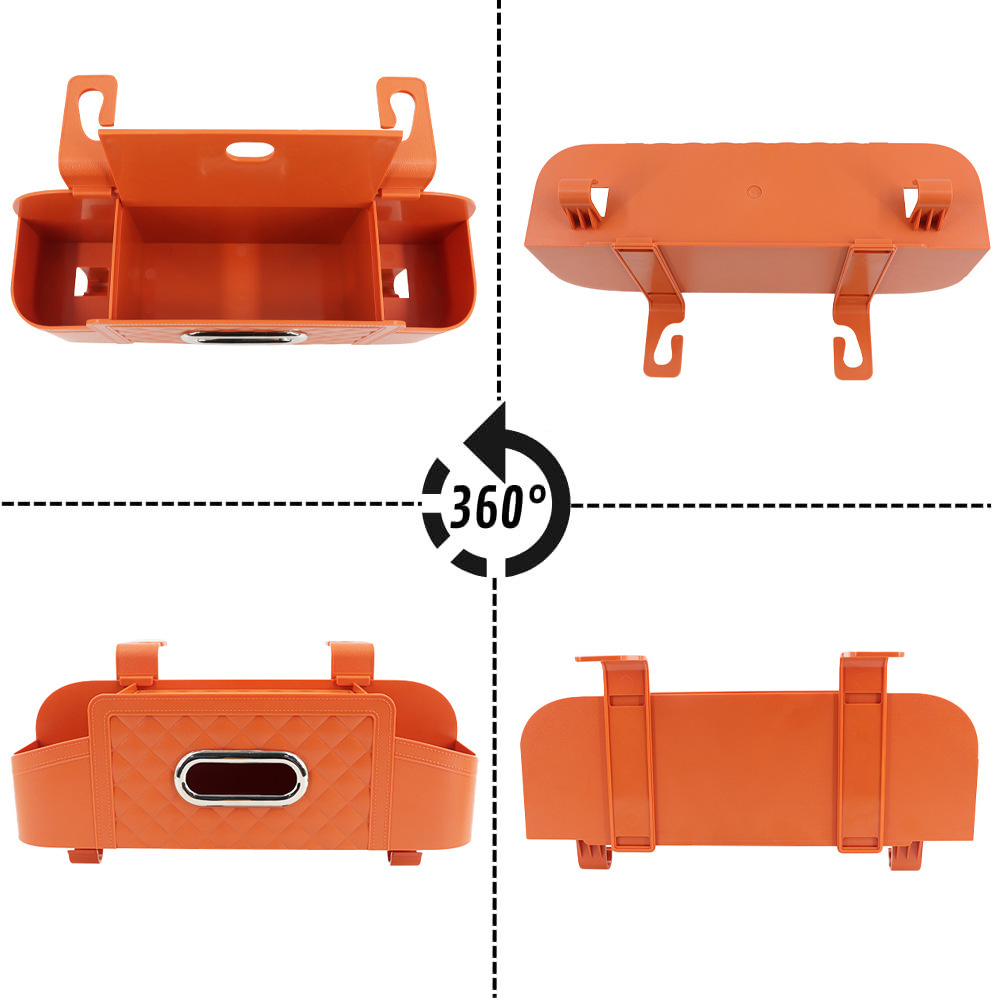 Car Seat Back Storage Box, Seat Rear Storage Box, In-Car Tissue Holder, Plastic Cup Holder, Phone Holder, Storage Box