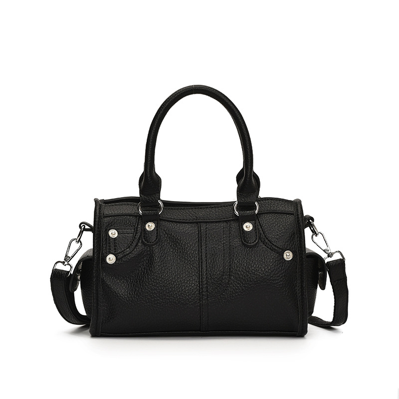 Nicho de comercio exterior bolsas de almohada de diseño mujeres 2026 primavera nueva bolsa litchi Boston bolsas de hombro diarias moda image 9