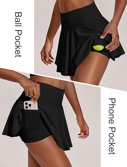 Quick-dry Fitness Yoga Wear, Casual Style Sk-pants For Women, Solid Color Pleated Golf Tennis Sk, Women's Short_ecoleips.com