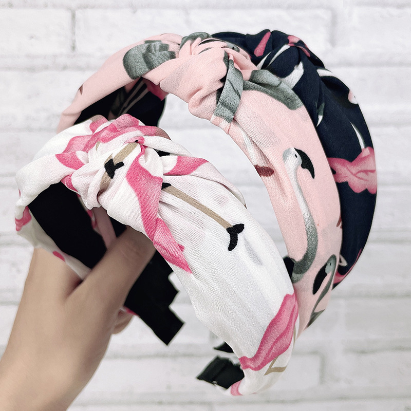 Korean version wide edge bow cross band adults, simple face washing hair clip for women, knot new headwear_voghion.com