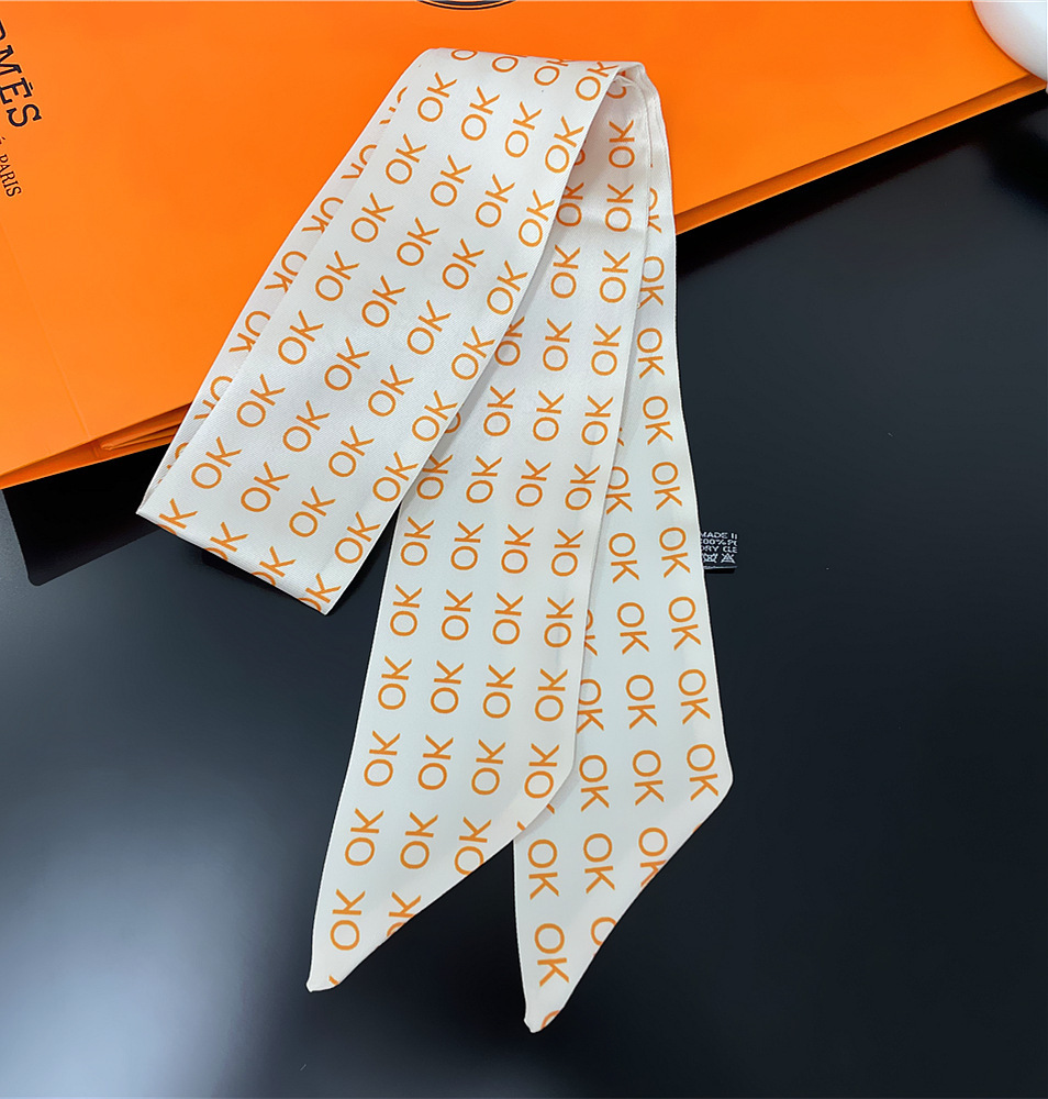 2025 nuevo estilo D bolsa atada bufanda de seda Dai Fei bolsa envuelta asa seda twilly tira larga y estrecha correa correa para el cuello cinta