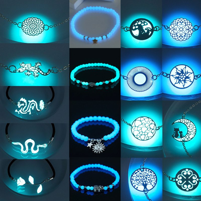 Cross-border foreign trade fashion bracelet trend luminous bracelet personalized creative love moon luminous bracelet accessories