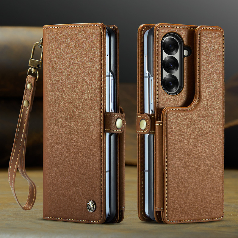 Suitable for Samsung Zfold7 Mobile Phone Case Galaxy Zfold 40% off Stackable Leather Case Hand Strap Can Insert Card to Prevent Theft Suitable for Samsung Zfold7 Mobile Phone Case Galaxy Zfold 40% off Stackable Leather Case Hand Strap Can Insert Card to Prevent Theft