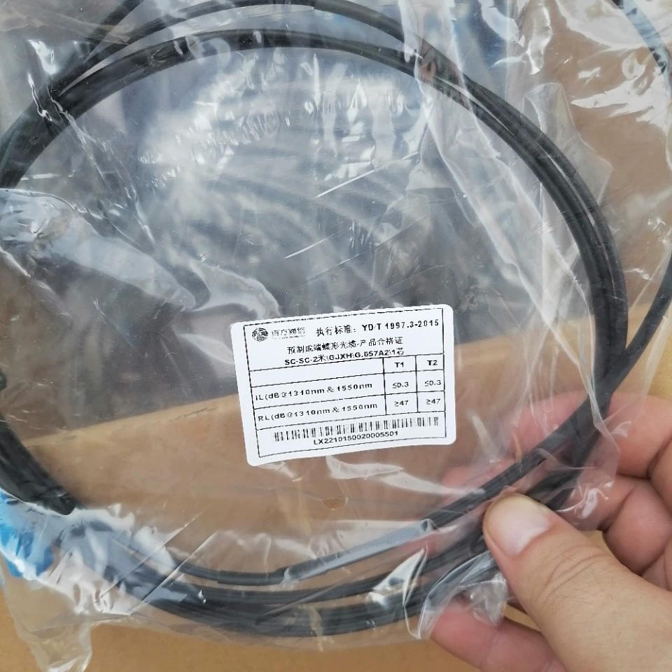2m Внутренний SC-SC наружный оптоволоконный кабель фиксированной длины с готовым кожаным кабелем
