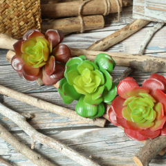 廠家出口 圓角雪蓮 室內綠植牆 仿真花假花微景觀多肉綠植MW17676