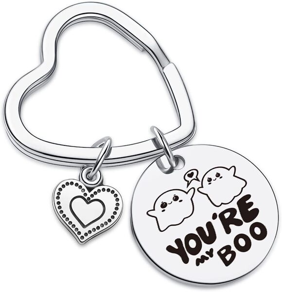 Ghost keychain stainless steel for St. Valentine's Day