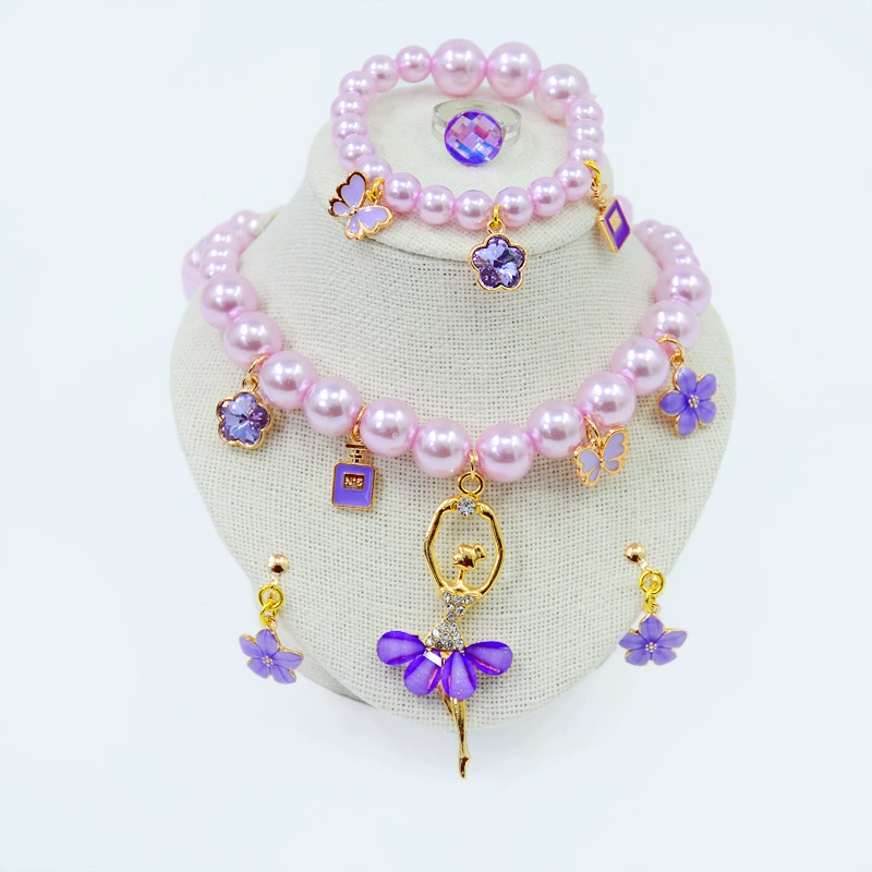 Children's necklace and bracelet, ear clips, hairgrip for princess, earrings, cartoon ring, hair accessory