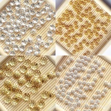 diy串珠合金配饰金银隔珠花托雪花配件直播间供货热销饰品配件包
