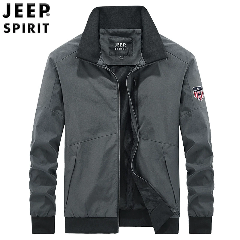 Мужские весенне-осенние повседневные топы с воротником-стойкой, свободные модные топы среднего возраста, мужские топы большого размера, модные 8219