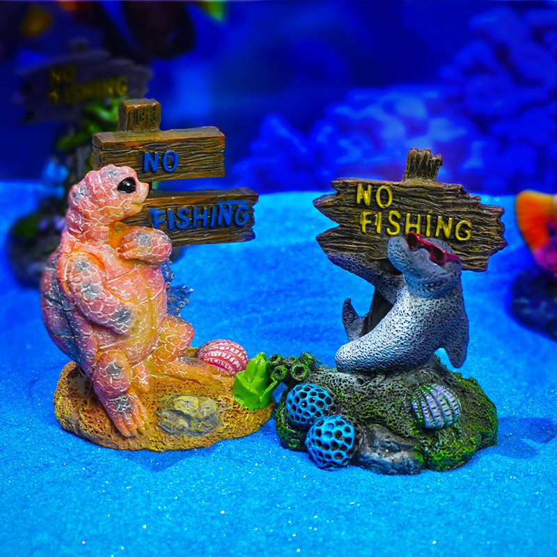Nuevo producto pecera decoración decoración decoración artesanía paisajismo submarino pequeño animal letrero pulpo delfín comerciante recomendado