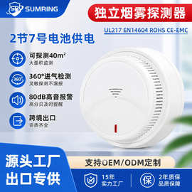 外贸出口独立款烟雾报警器家用火灾报警探测器DC3V光电烟雾探测器