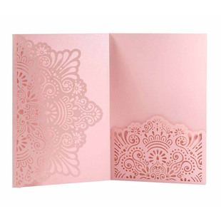 Cross-border Wedding Hollow Invitation Wedding Baptism Holy Communion Laser Invitation Invitation Letter Holiday Blessing Greeting Card in stock