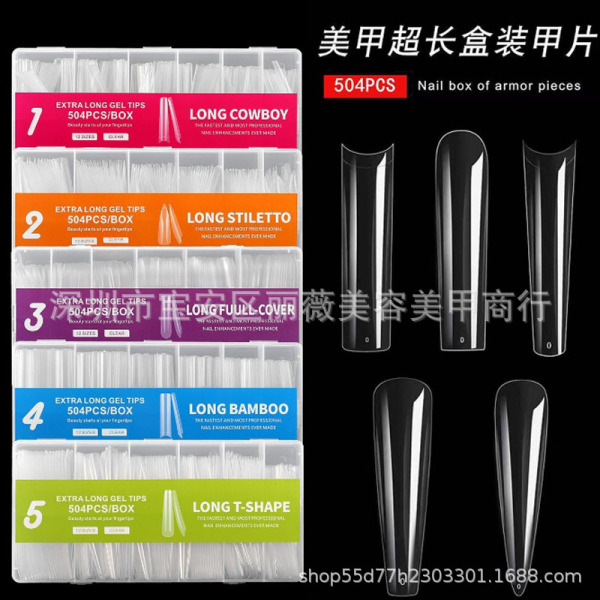 Extra-long fake nails
