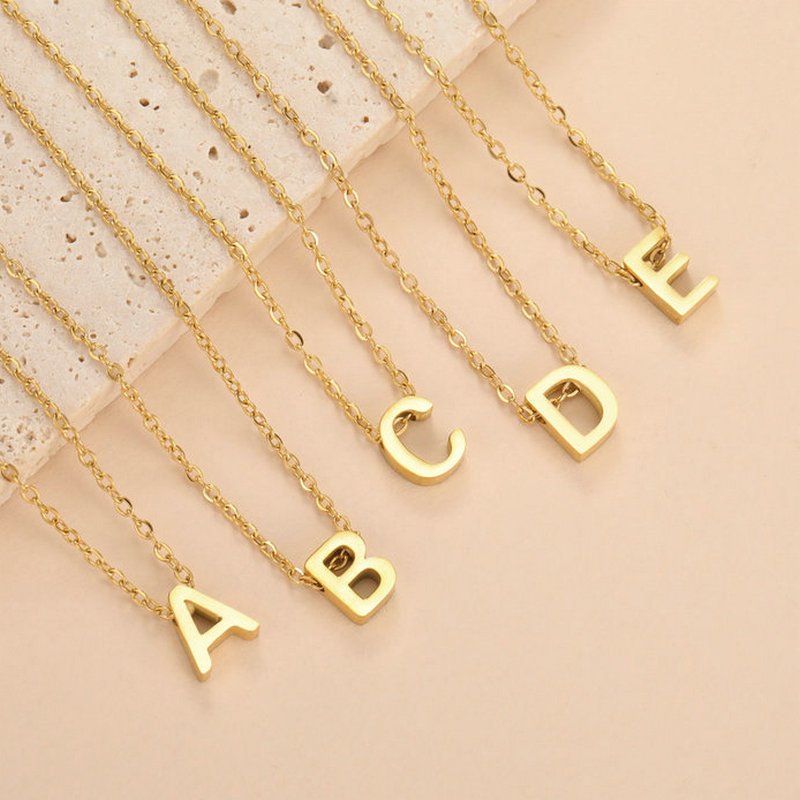 Fashionable universal necklace with letters stainless steel
