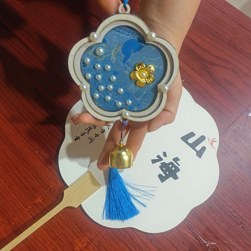 仿宋锦珍珠风铃手工diy材料包新中式手工铃铛挂饰亲子活动团建礼|undefined