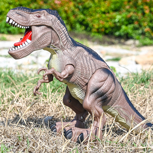 Electric Simulation Dinosaur Walking and Making Sounds, Tyrannosaurus Rex Animal Model, Children's Toy, Wholesale, 3-6 Years Old, Cross-border