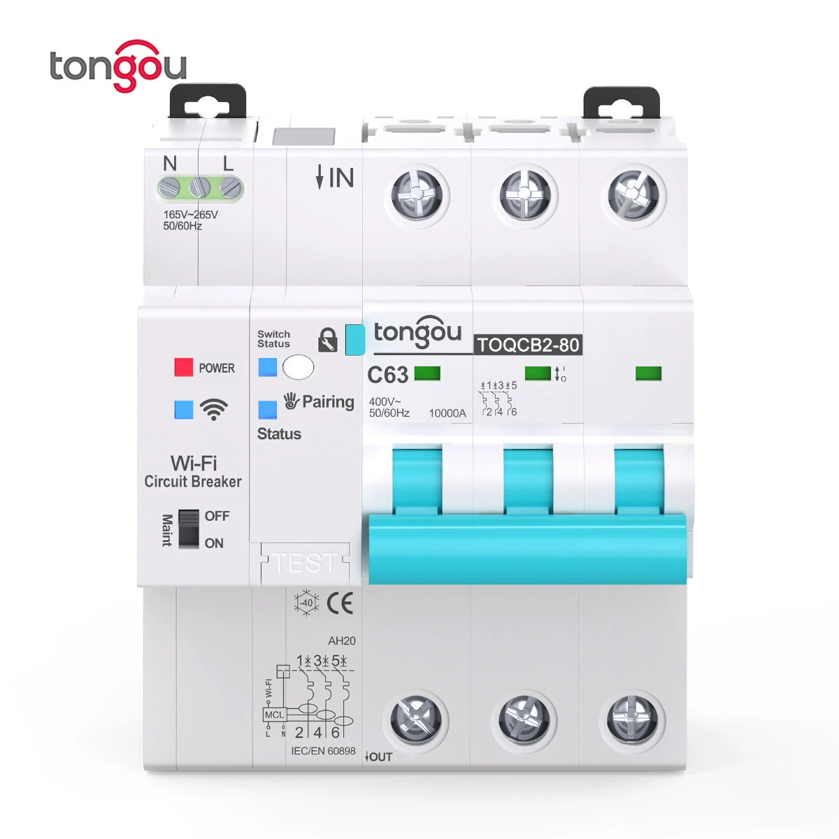 Граффити 3P WIFI автоматический выключатель замера Smart Life Пульт дистанционного управления автоматический Беспроводной Выключатель повторного включения 63A