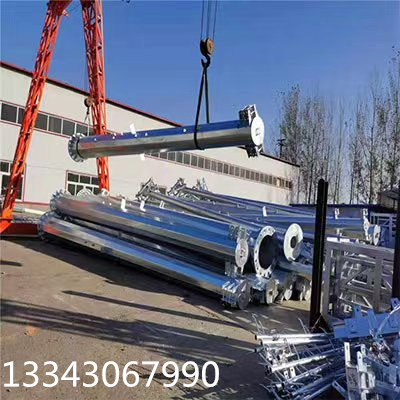 35KV电力钢杆 12棱钢管杆 输电钢管塔 耐张钢制电力杆打桩