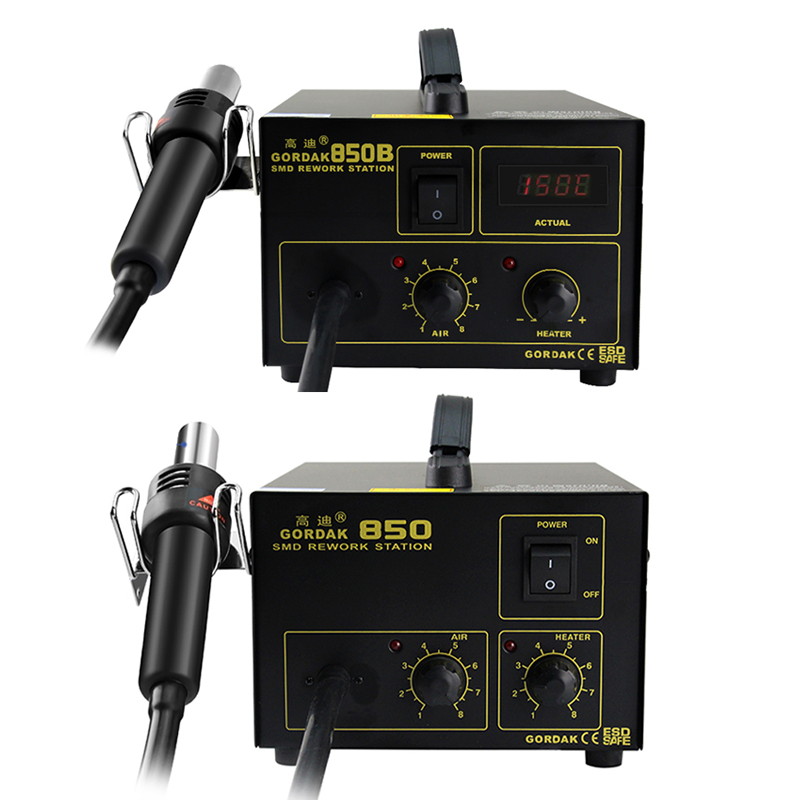 Gaodi 850 pistola de aire caliente desmontaje de soldadura 850B chip de temperatura constante ajustable de visualización digital mantenimiento IC mantenimiento industrial desmontaje de soldadura
