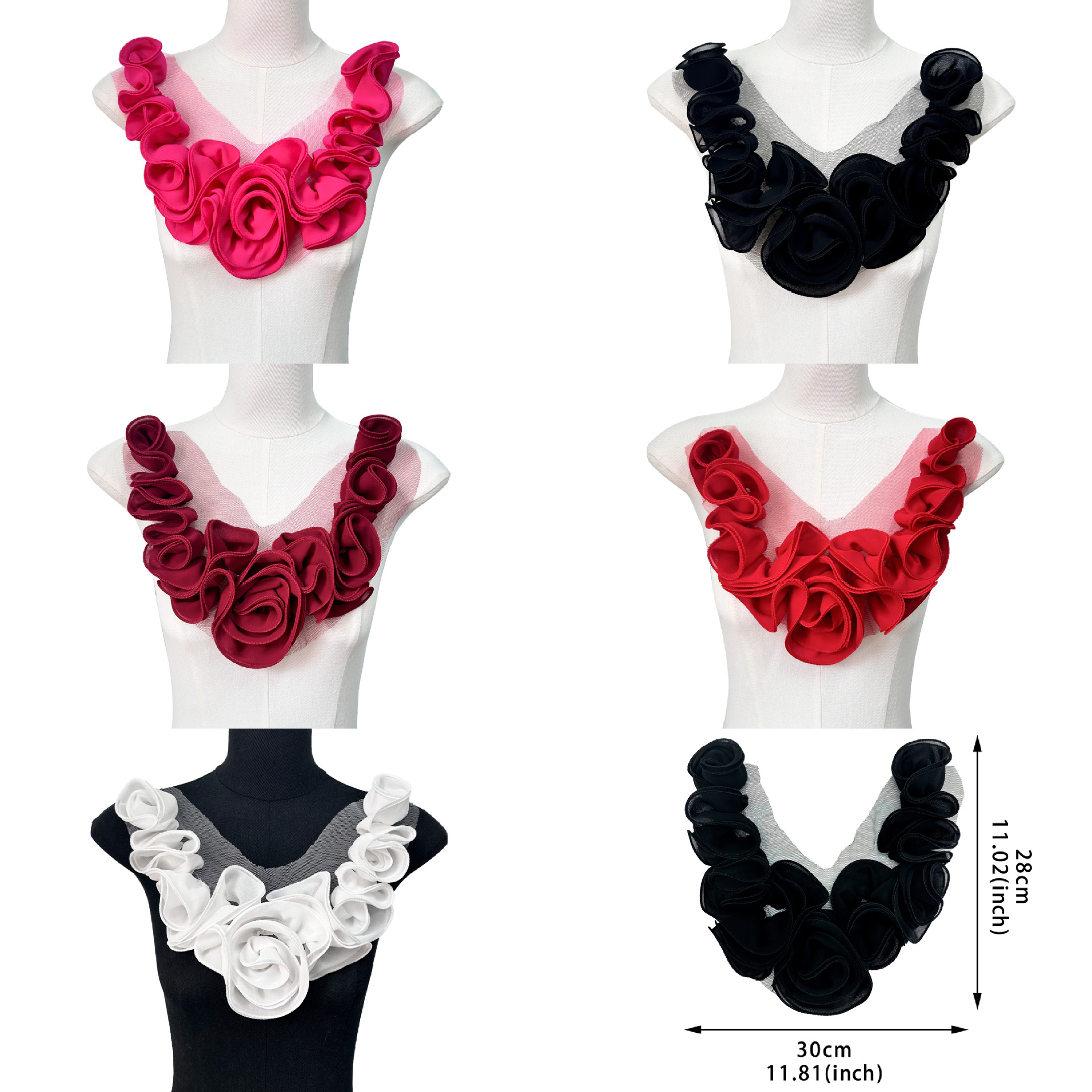 Europa y los Estados Unidos venden a mano tridimensional flor de tela de pliegue flor vestido de baile vestido accesorios de decoración