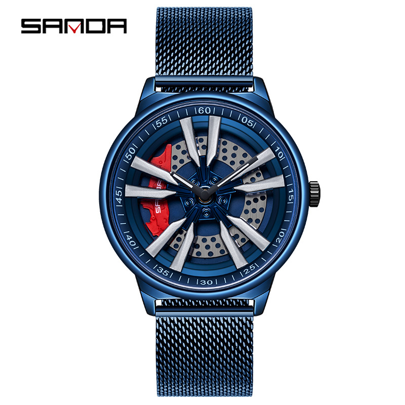 1111 메쉬 벨트 블루