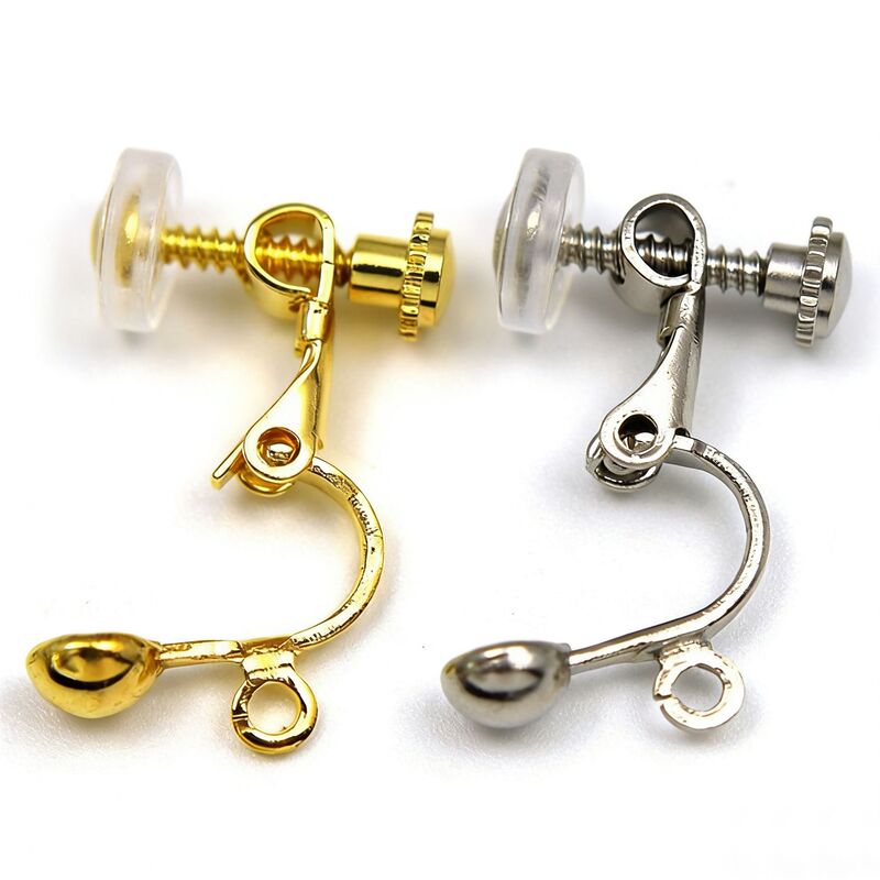Wave head spiral ear clip adjustable elastic Japanese ear clip without ear hole DIY earrings accessories accessories