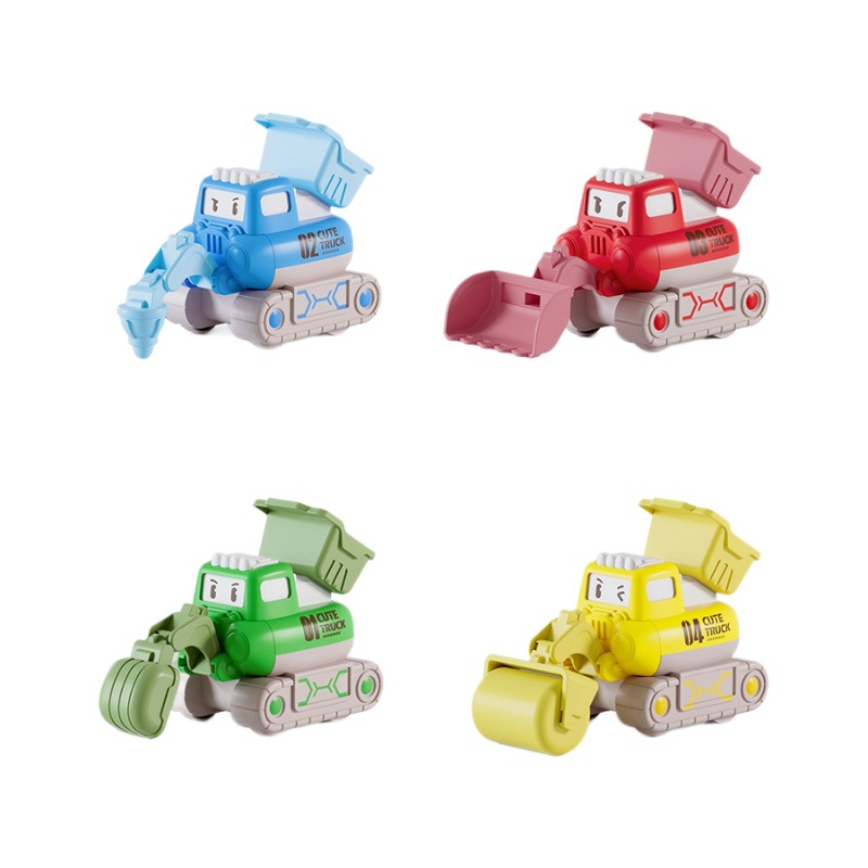 Nuevos niños prensa deslizante lindo ingeniería modelo de coche dinosaurio modelo de coche de juguete niño regalo venta al por mayor Venta caliente