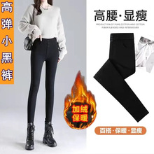 加绒打底裤女外穿冬鲨鱼裤加绒外穿修身紧身小脚高弹加绒裤子女冬