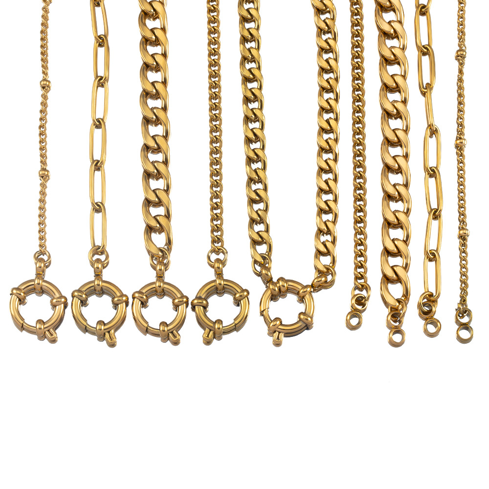 Solid Color Pattern 1 Piece 304 Stainless Steel Jewelry Accessories Chain