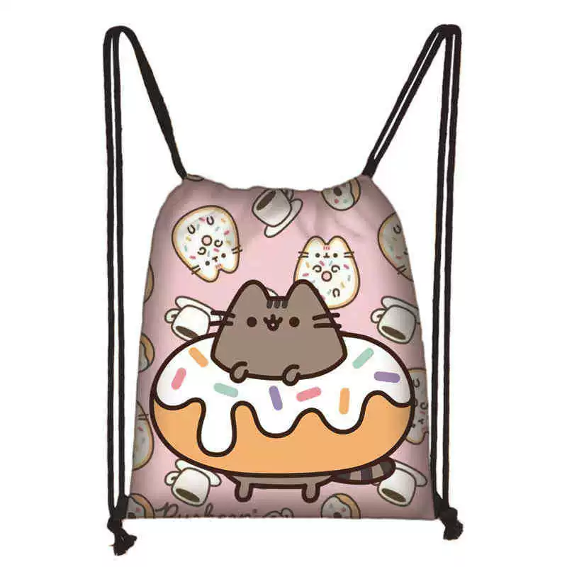 Рюкзак учебный Pusheen Fat Jimao с принтом периферийного типа, через стекло, зарубежная торговля, школьный рюкзак