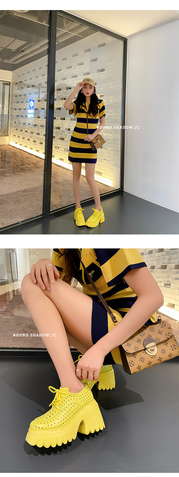 Sandal nữ cao gót đế xuồng da thật hở mũi buộc dây — màu đen, màu hồng, màu trắng ngà, màu vàng chi tiết 18