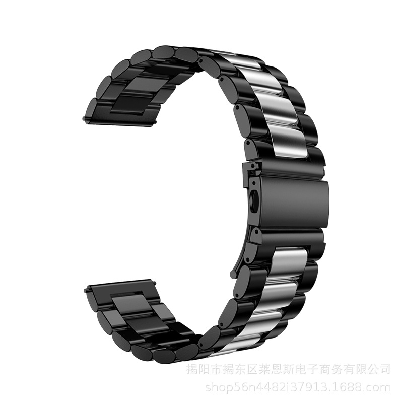Three steel belts-black silver