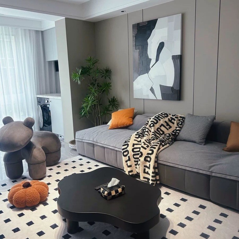 New Cloud Coffee Table Home Living Room Scandinavian Simple Modern Small Apartment Special-shaped Tea Table Cream Style Popular Table