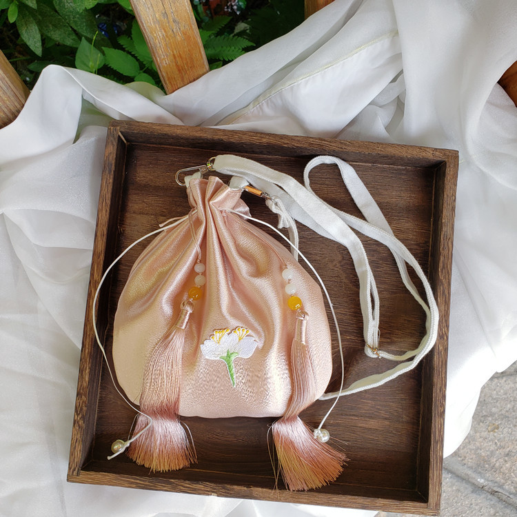 Hunan cinta de satén Hanfu bolsa