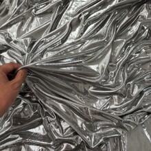 液态金属特烫满版四面弹力烫金面料抖抖布重磅针织料时尚礼服批发