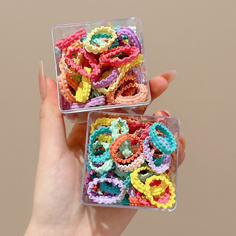 2025 nueva cuerda de cabello de color para niños correa de cabello de cabello para niñas de alta elasticidad no lastimas correa de cabello