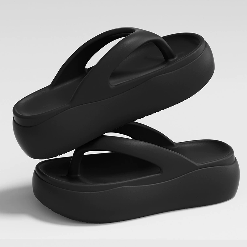 Summer flip-flops, thick EVA sole 5 cm, lightweight beach slippers, multiple sizes