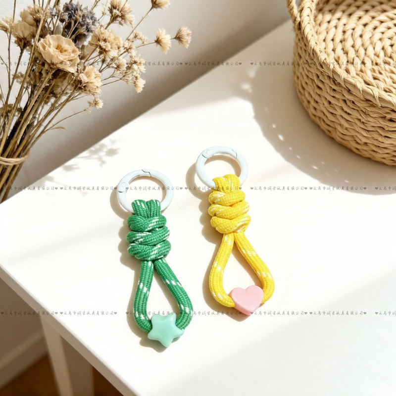 Cute Dopamine Short Phone Lanyard from Xiaohongshu, Dopamine Colorful Rope Keychain Lanyard Accessory