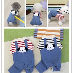 宠物服装小型犬狗衣服猫咪秋冬保暖舒适新款批发25牛仔四腿棉衣
