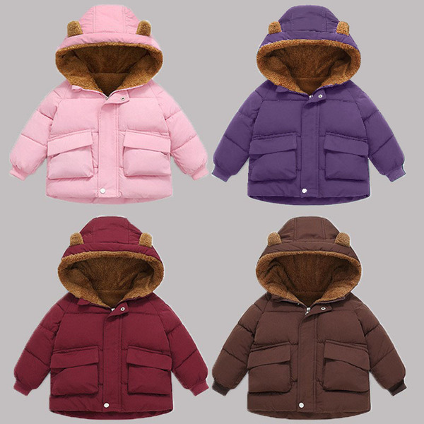 Children's warm short down jacket for men and women