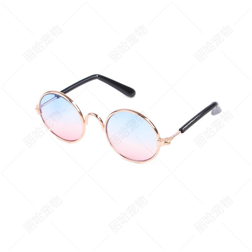 Gfas de mascota gafas de sol vestido accesorios fotográficos lindos gafas de sol personalidad extraña tocado mascota gato