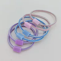 Серебряная нить детская DIY веревка для волос ручной работы самодельная веревка для волос кольцо для волос материал аксессуары серебряные полуфабрикаты большой палец резинка товары