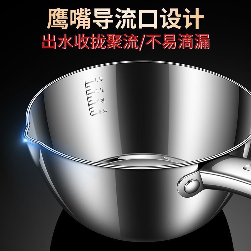 Capacious big water ladle stainless steel for home use scaled