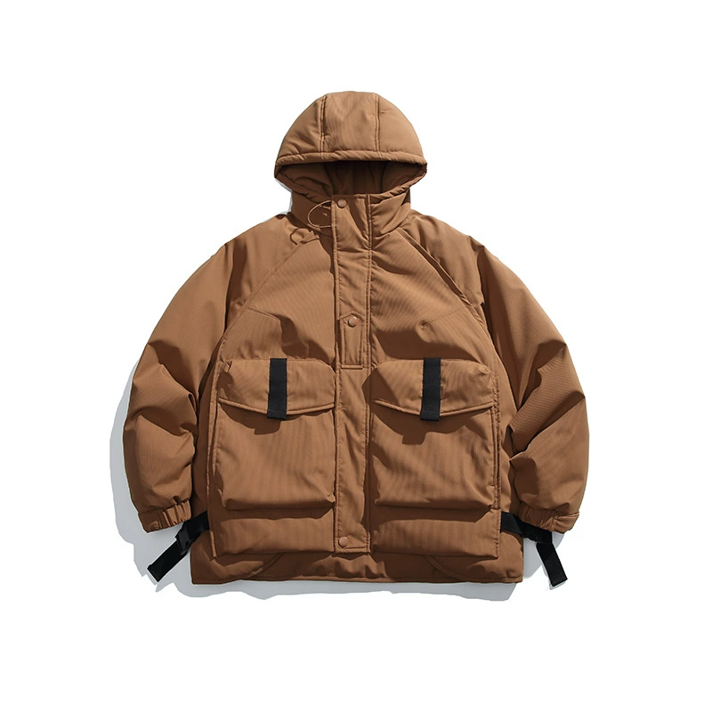 Городской стиль Winter solid trend down jacket с капюшоном, высококачественный стиль