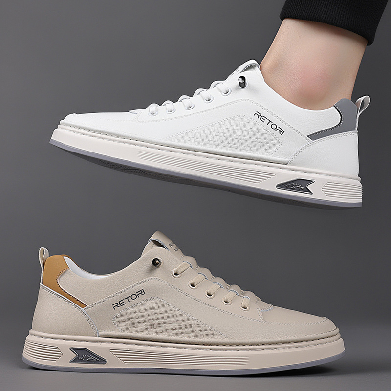 Zapatos blancos de verano, zapatos casuales de todo fósforo para hombres, zapatos de moda para hombres sin cordones, zapatos de suela gruesa para hombres al por mayor
