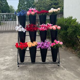 Wow Customized Flower Shop Wedding Flower Stand Flower Stand Multi-Layer Flower Shop Flower Stand Iron Flower Bucket Stand Flower Display Stand